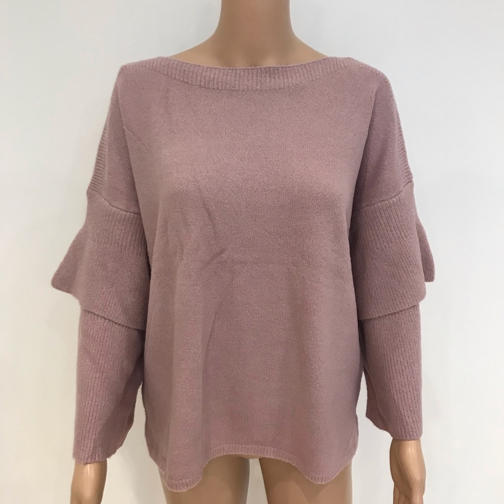 Layered Sleeve Knit Top - Picture 2 of 7